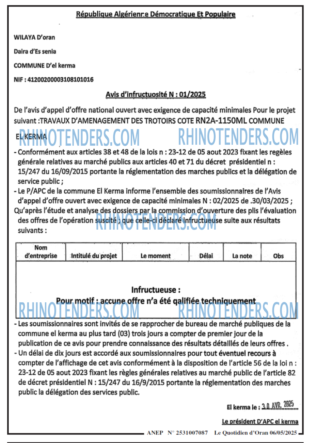 Le Quotidien d'Oran