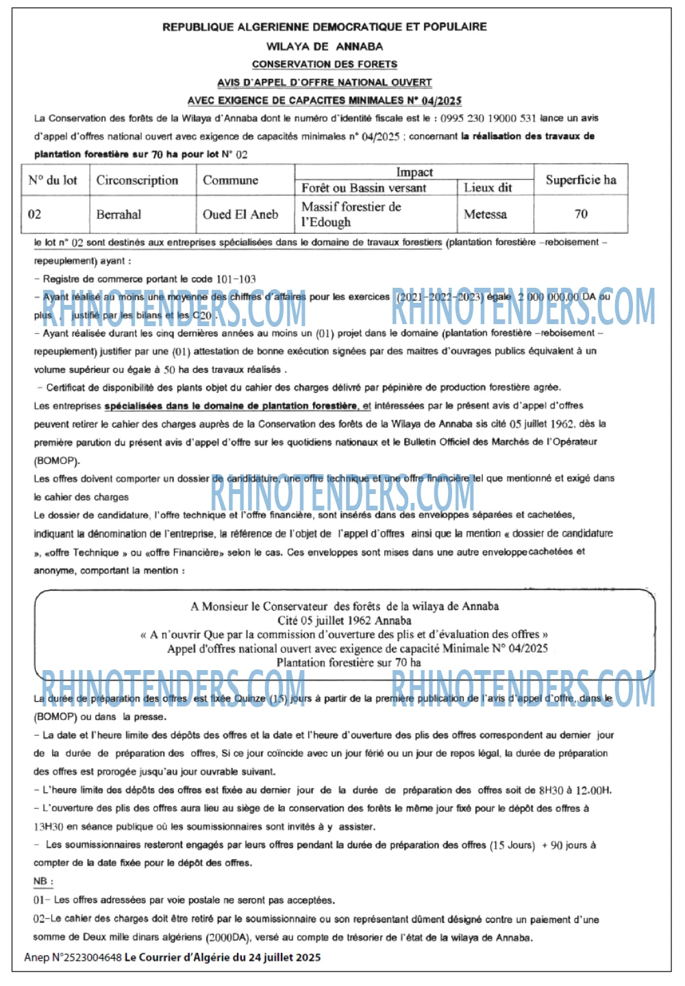 Le Courrier d'Algerie