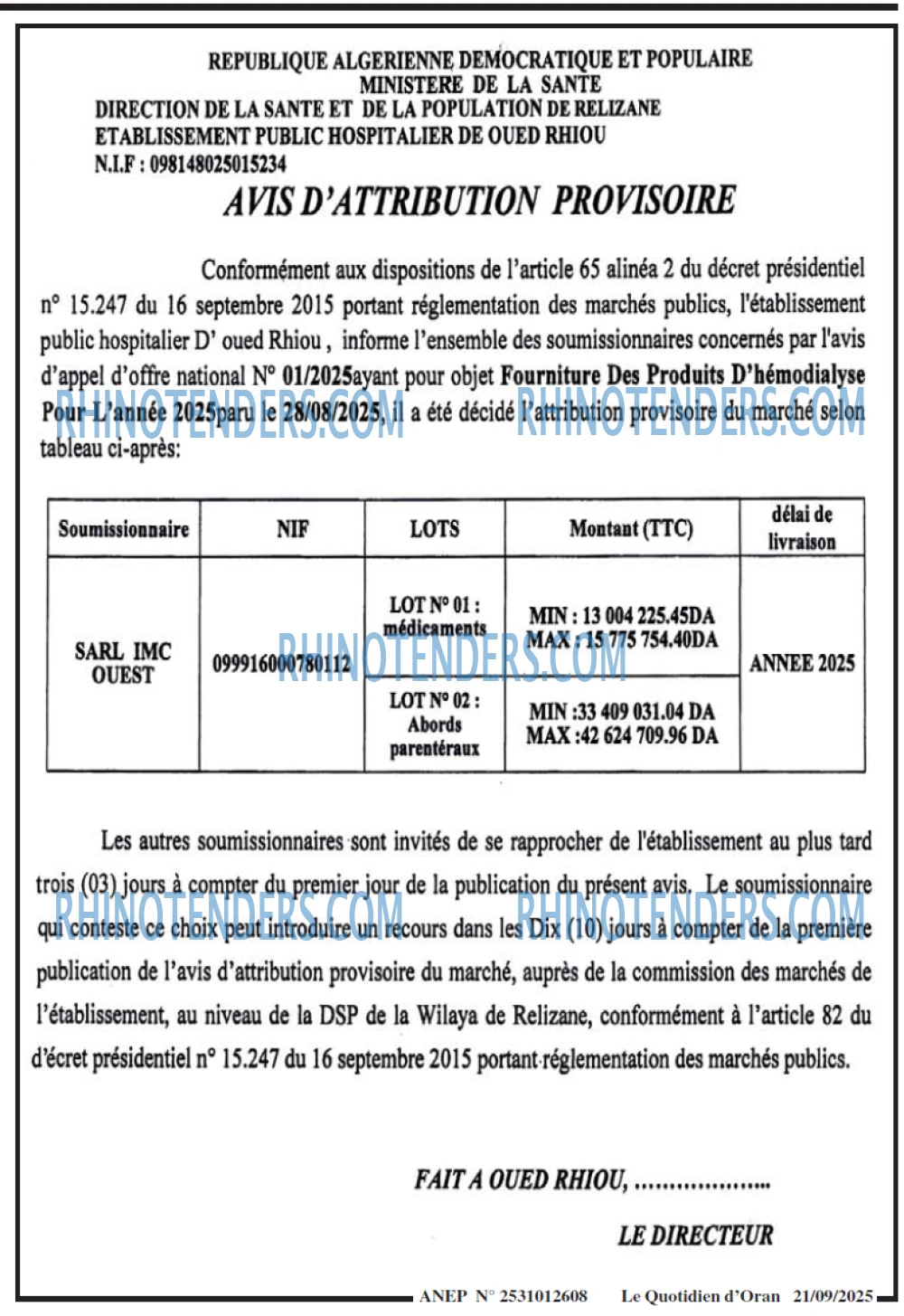 Le Quotidien d'Oran