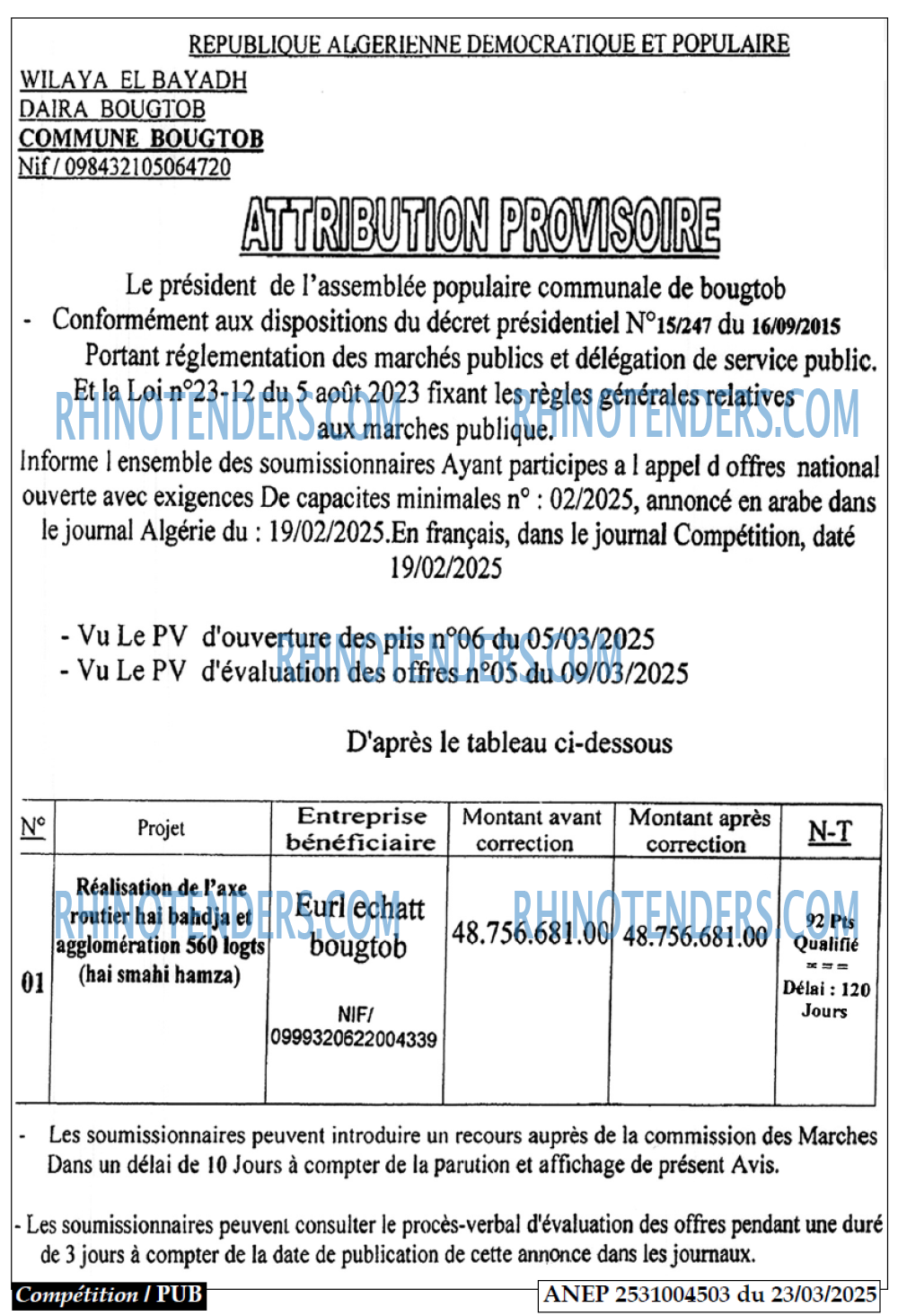 Le Jour d'Algérie