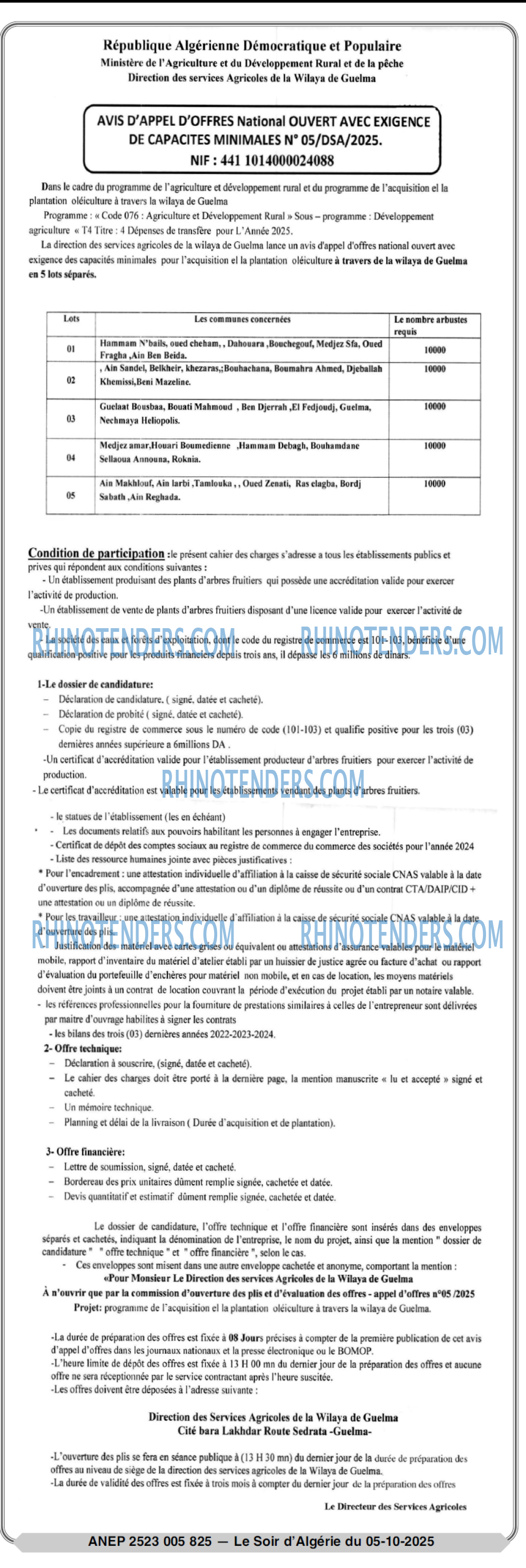 LE SOIR D'ALGERIE