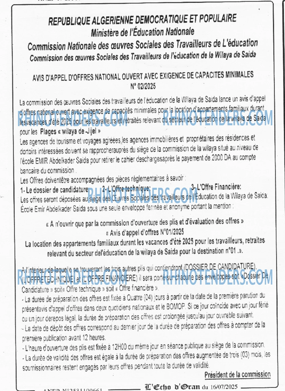 L'ECHO D'ORAN