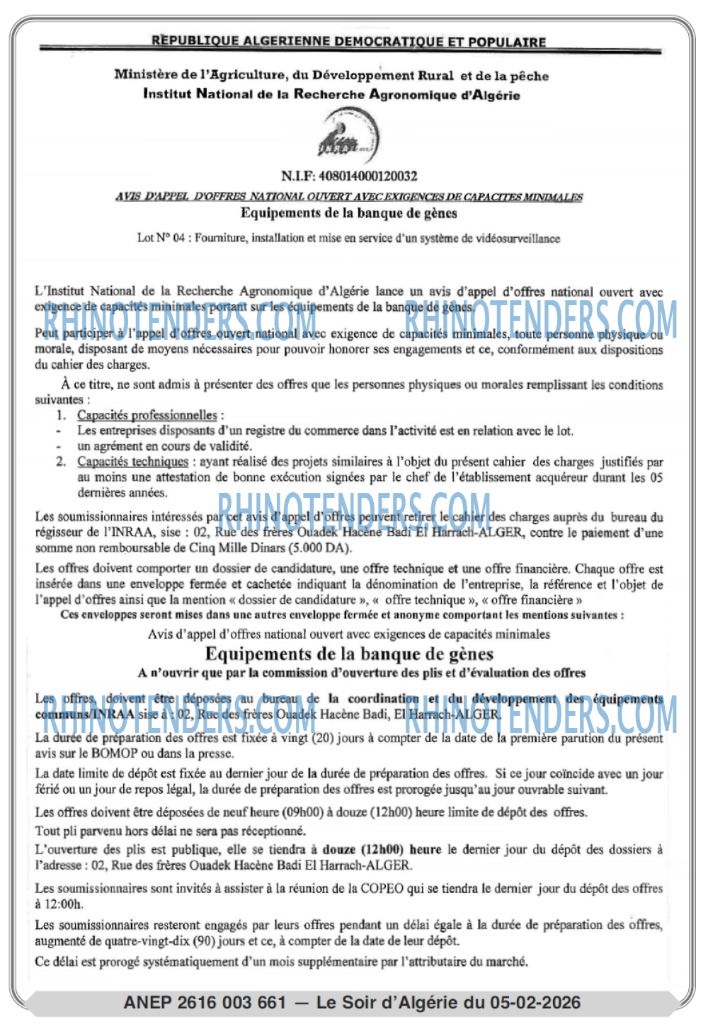 LE SOIR D'ALGERIE