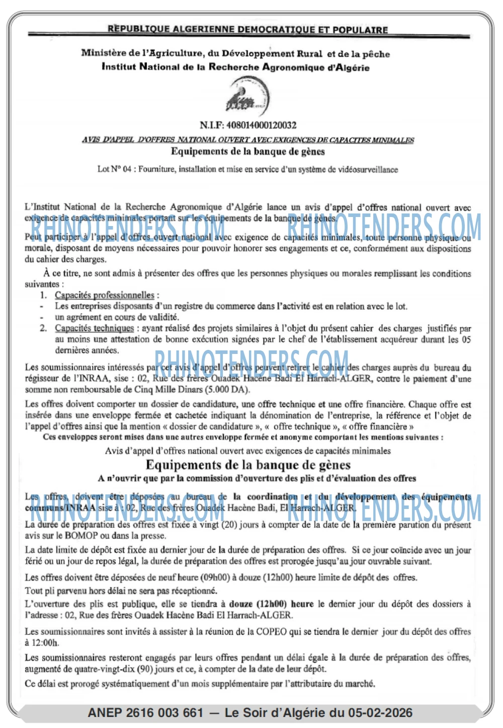 LE SOIR D'ALGERIE
