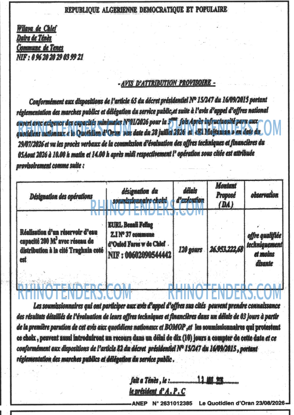 Le Quotidien d'Oran