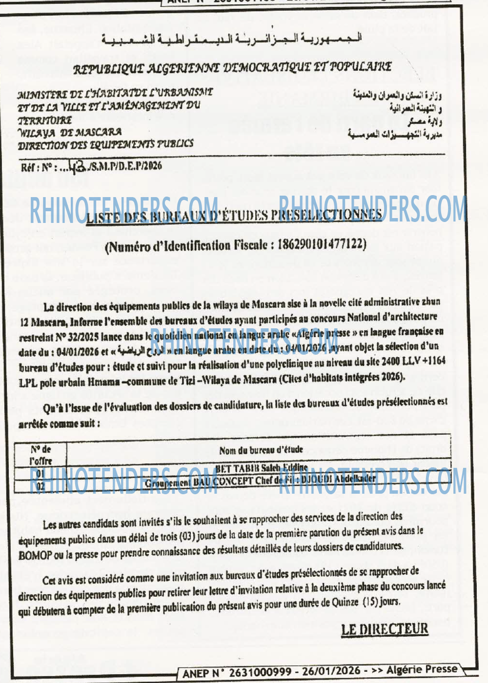 ALGERIE PRESSE