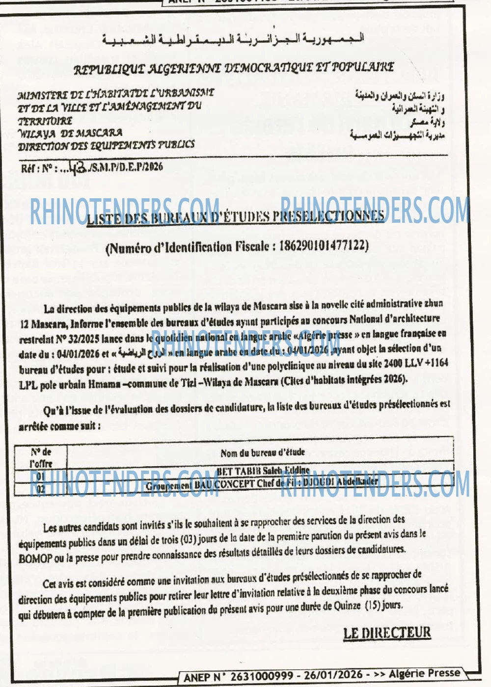 ALGERIE PRESSE