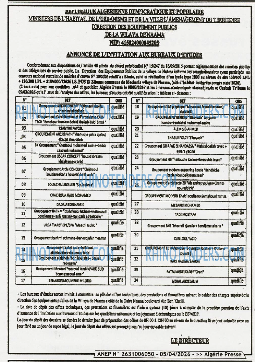 ALGERIE PRESSE