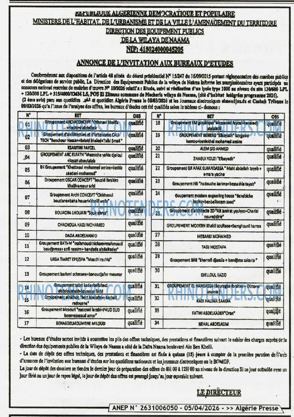 ALGERIE PRESSE