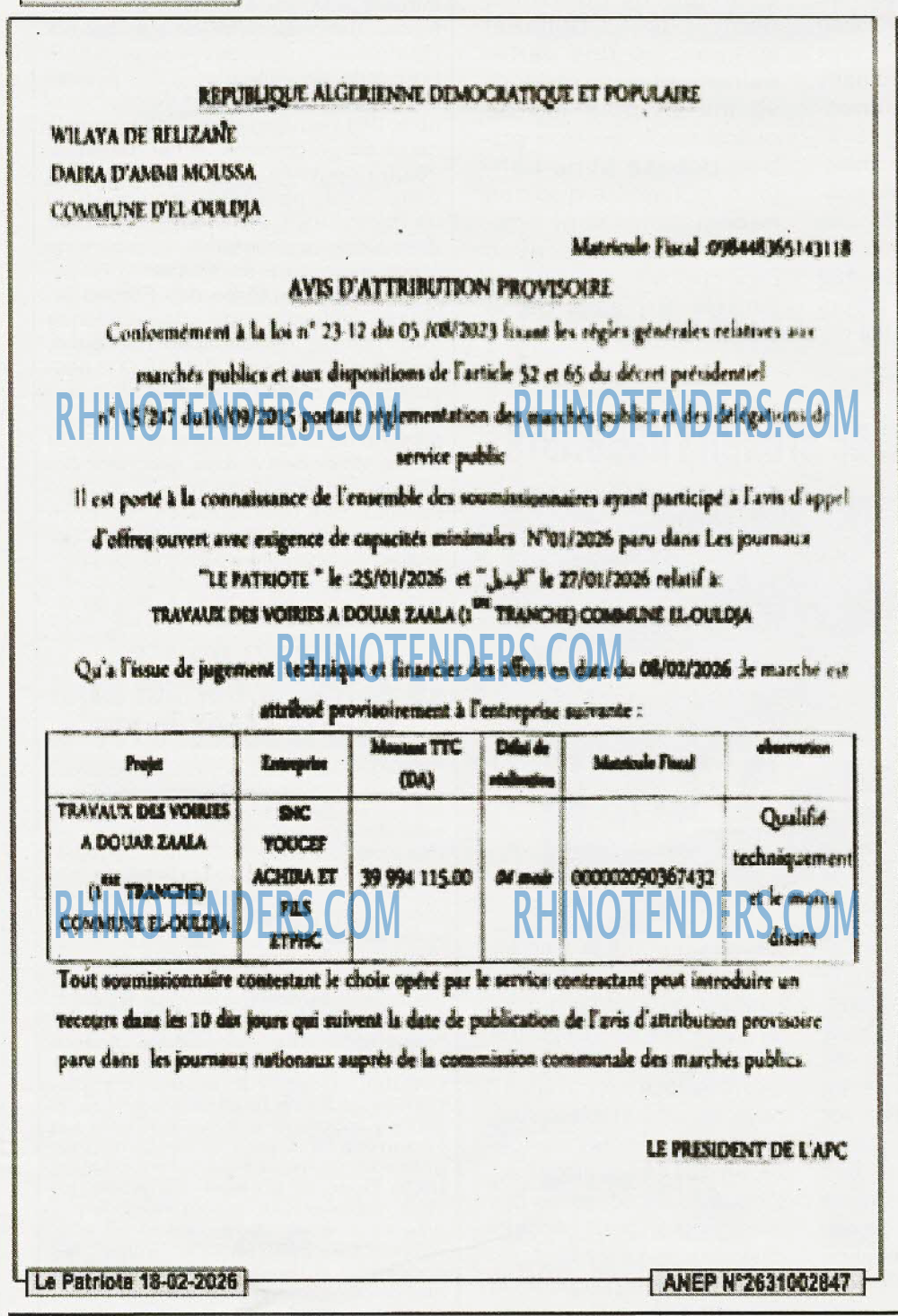 LE PATRIOTE