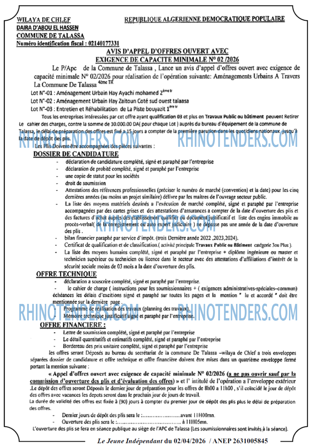 Jeune Independant