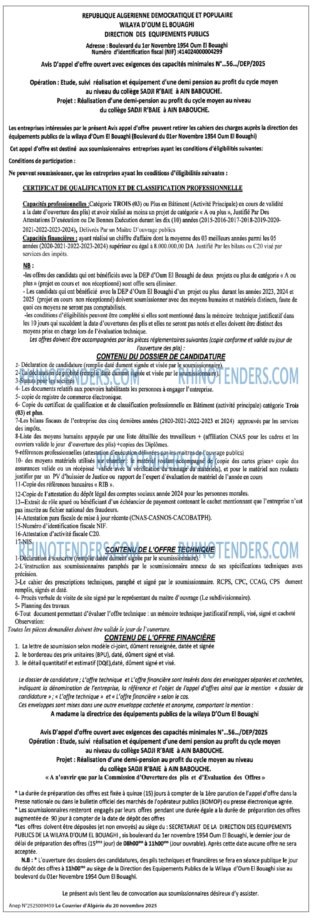Le Courrier d'Algerie