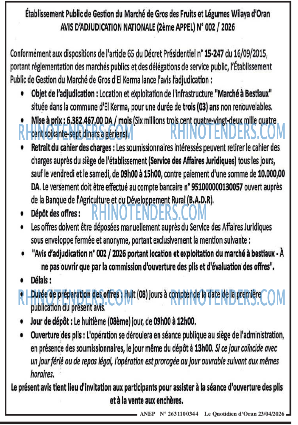Le Quotidien d'Oran