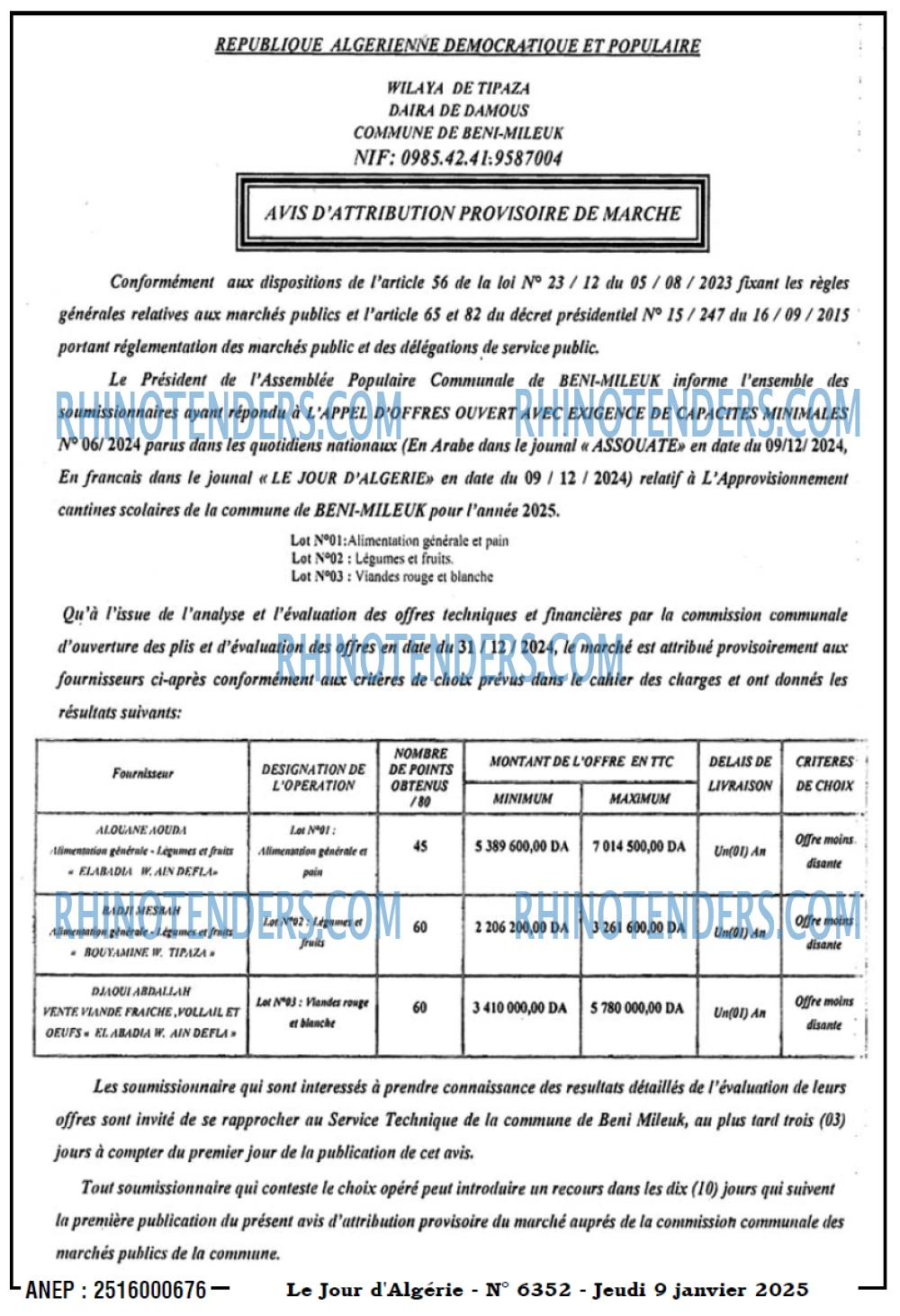 LE SOIR D'ALGERIE