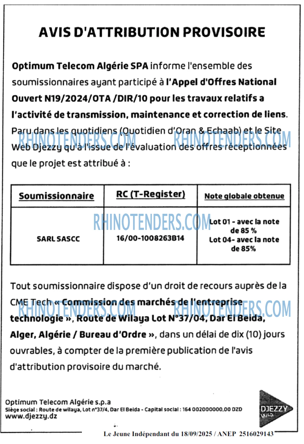 Le jeune indépendant