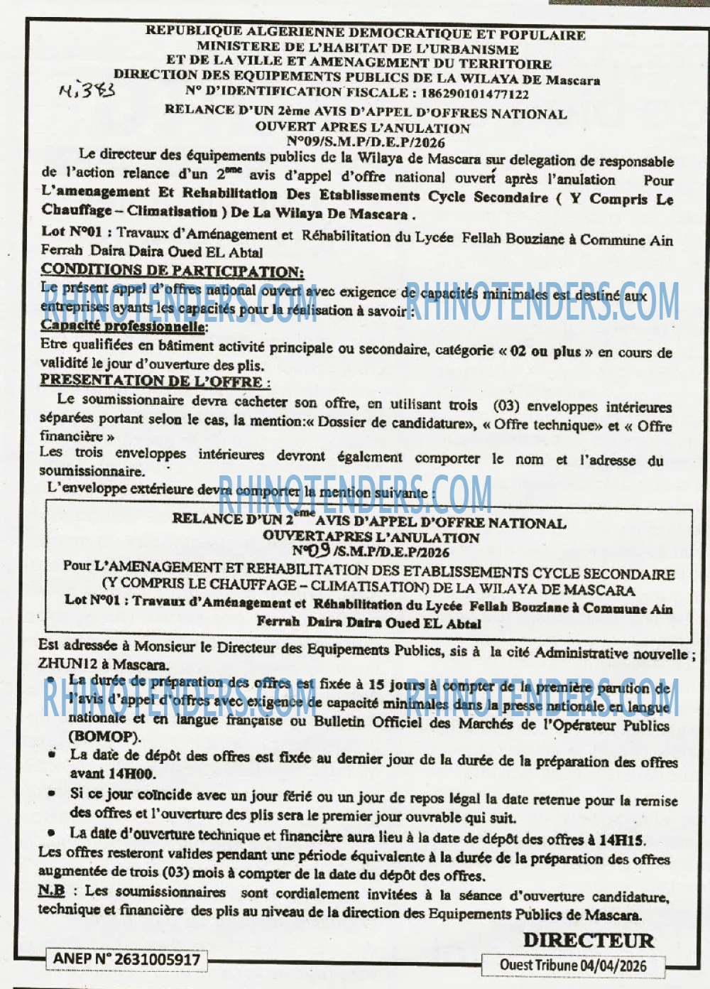 ouest TRIBUNE