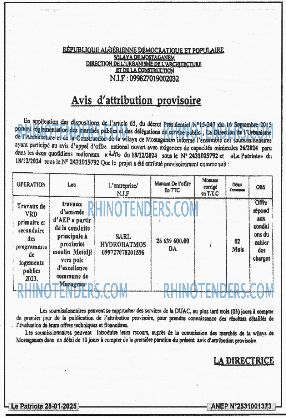 LE PATRIOTE