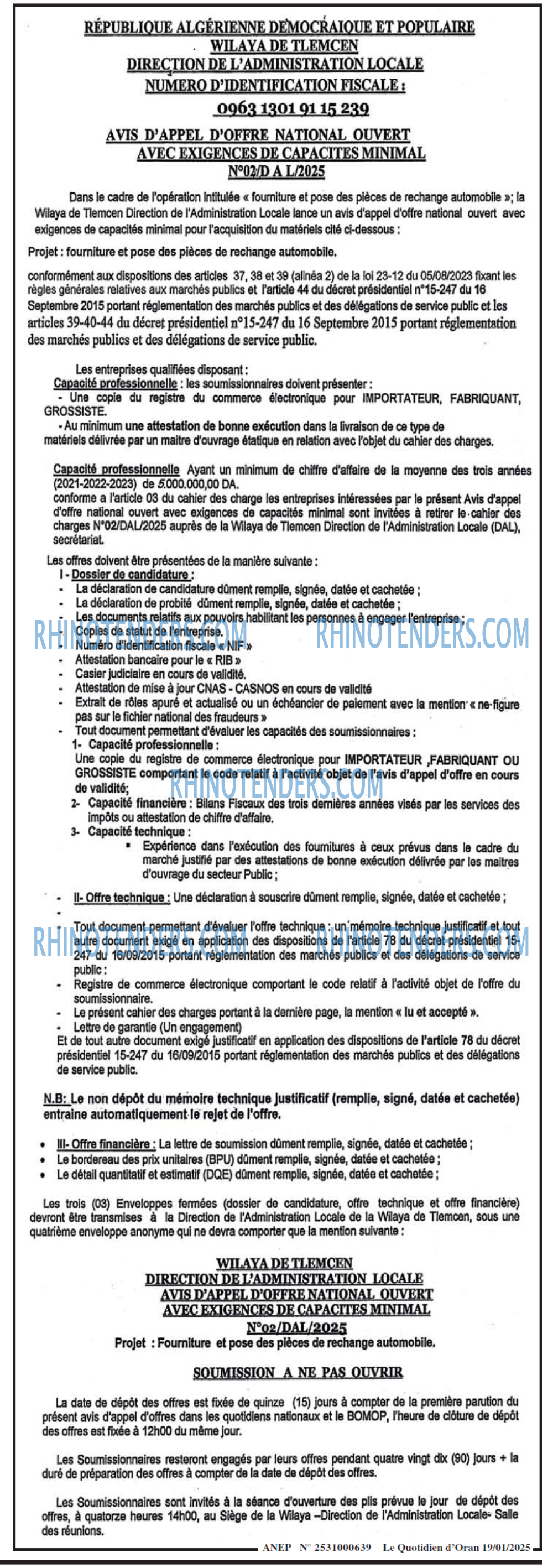 Le Quotidien d'Oran