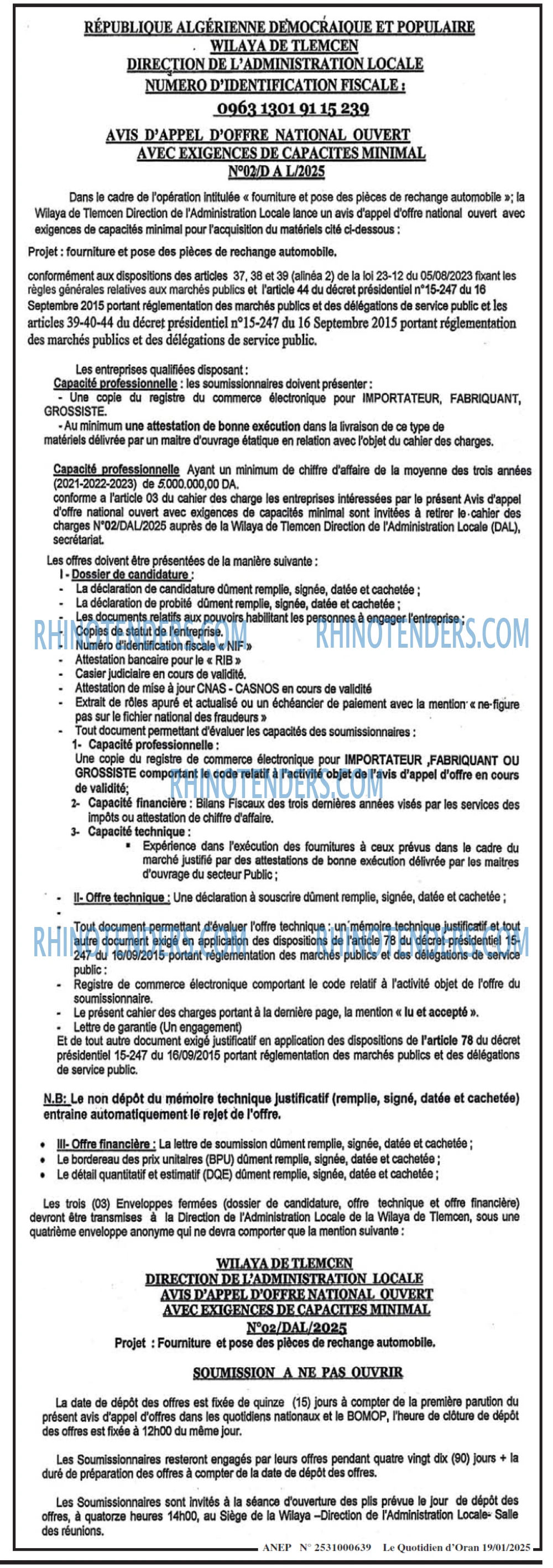 Le Quotidien d'Oran