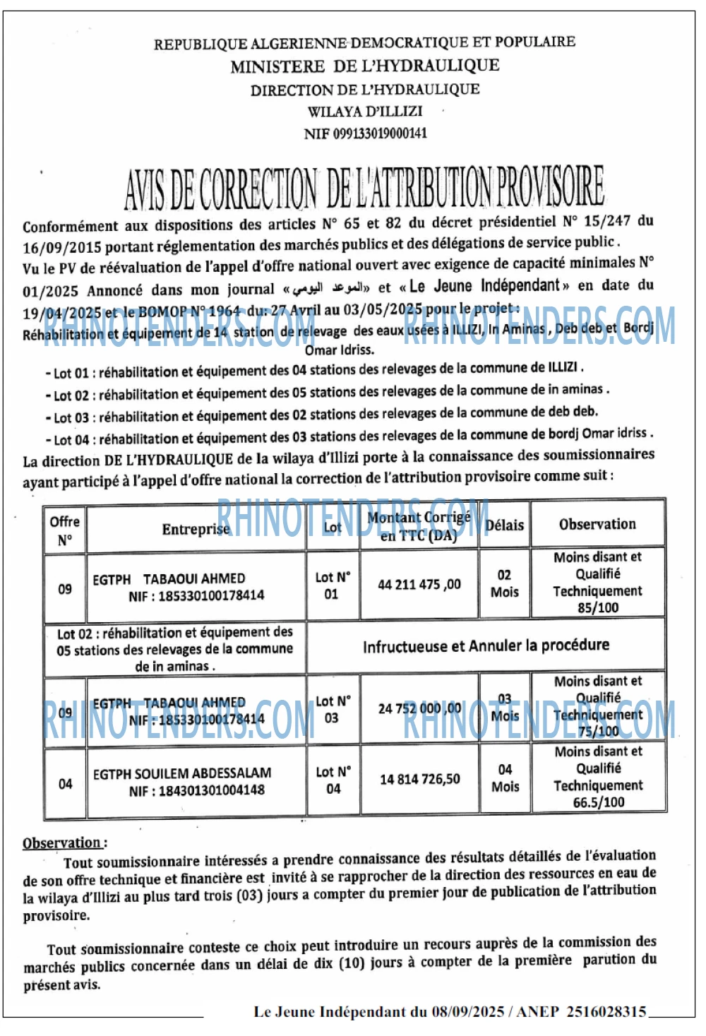 Le jeune indépendant