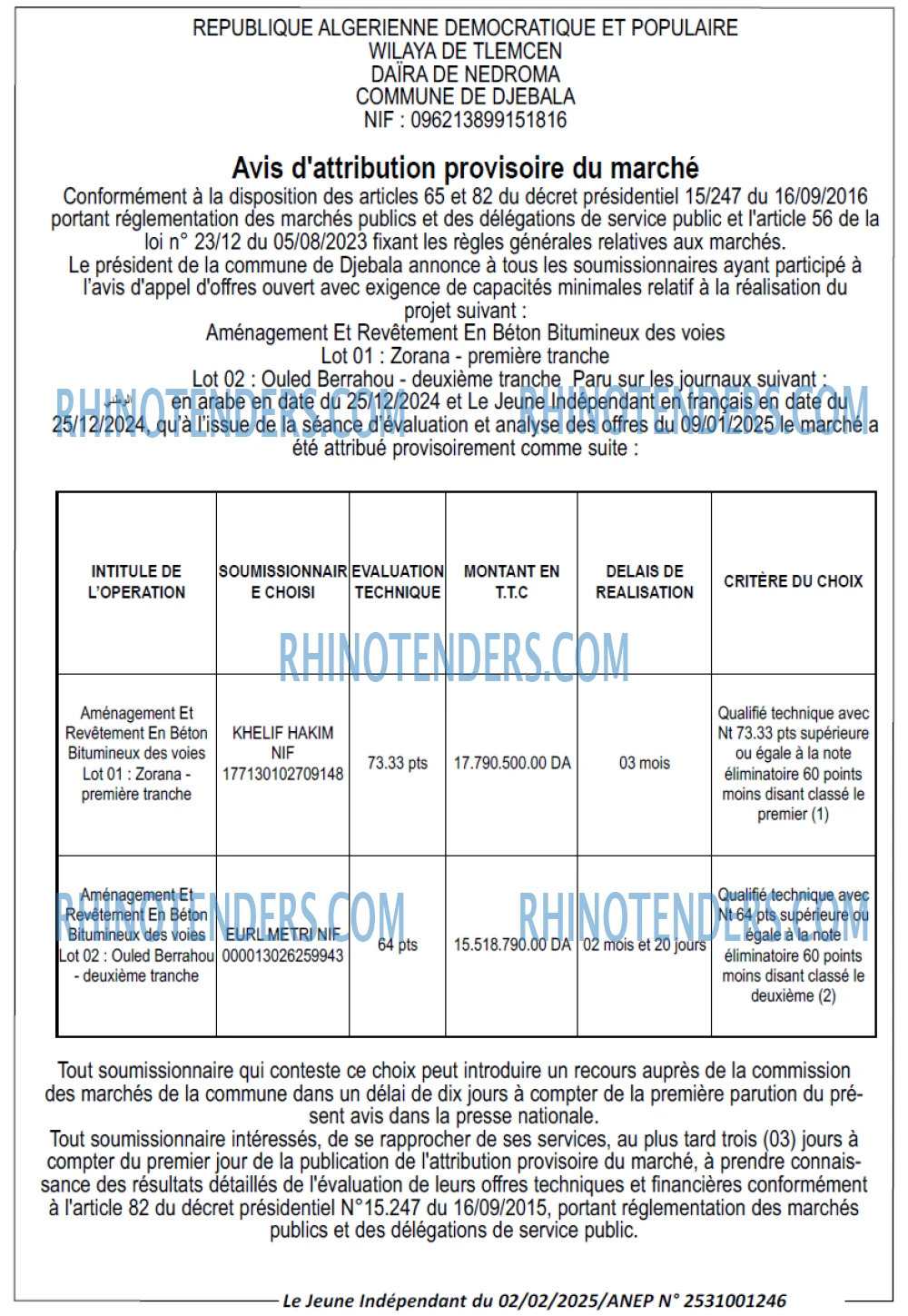 Le jeune indépendant