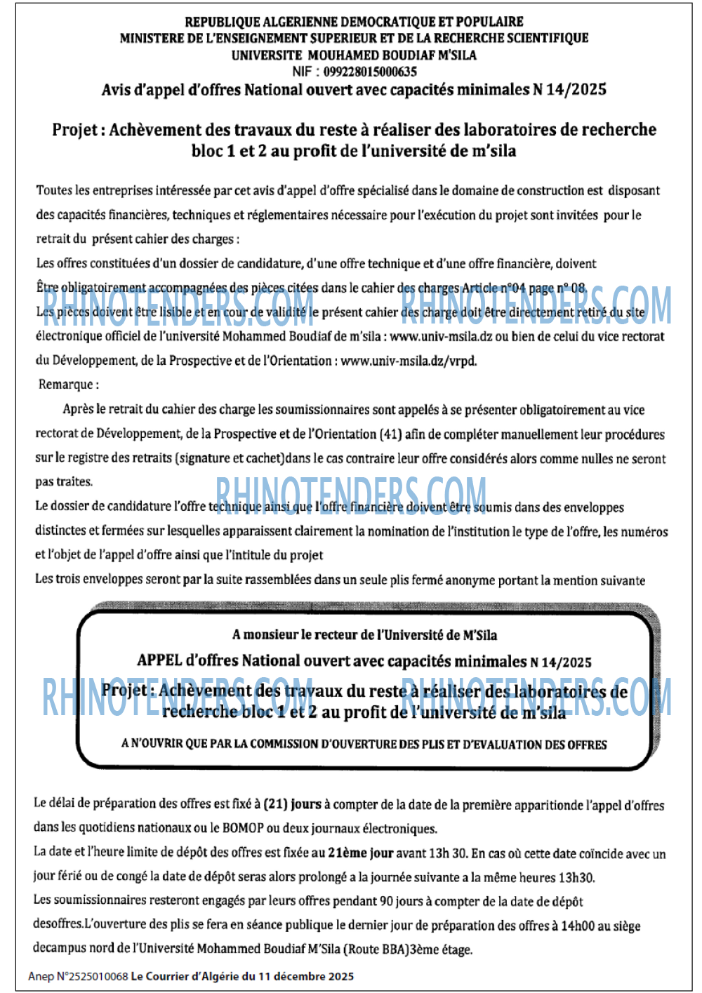 Le Courrier d'Algerie