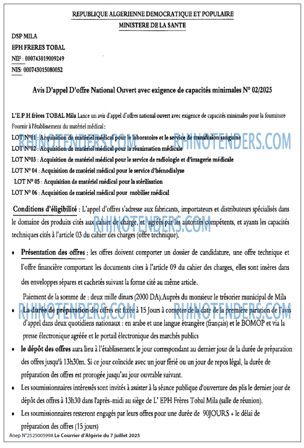 Le Courrier d'Algerie