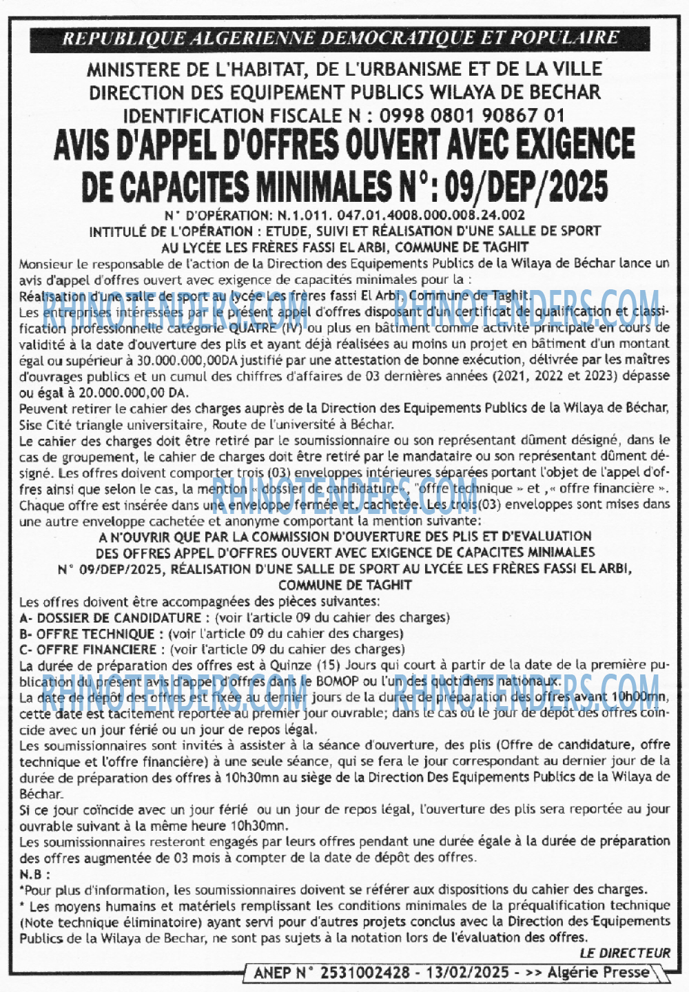ALGERIE PRESSE