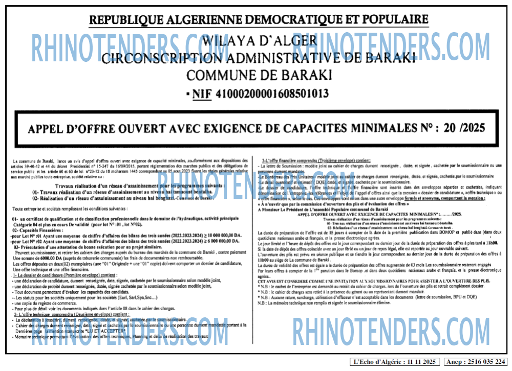 L'ECHO D'ALGERIE