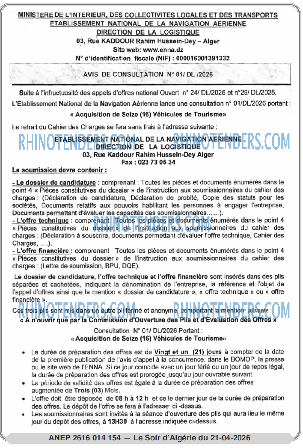 LE SOIR D'ALGERIE