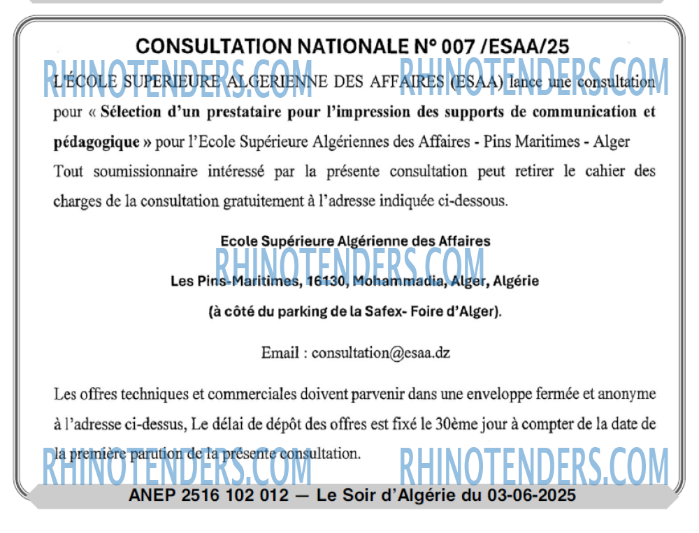 LE SOIR D'ALGERIE