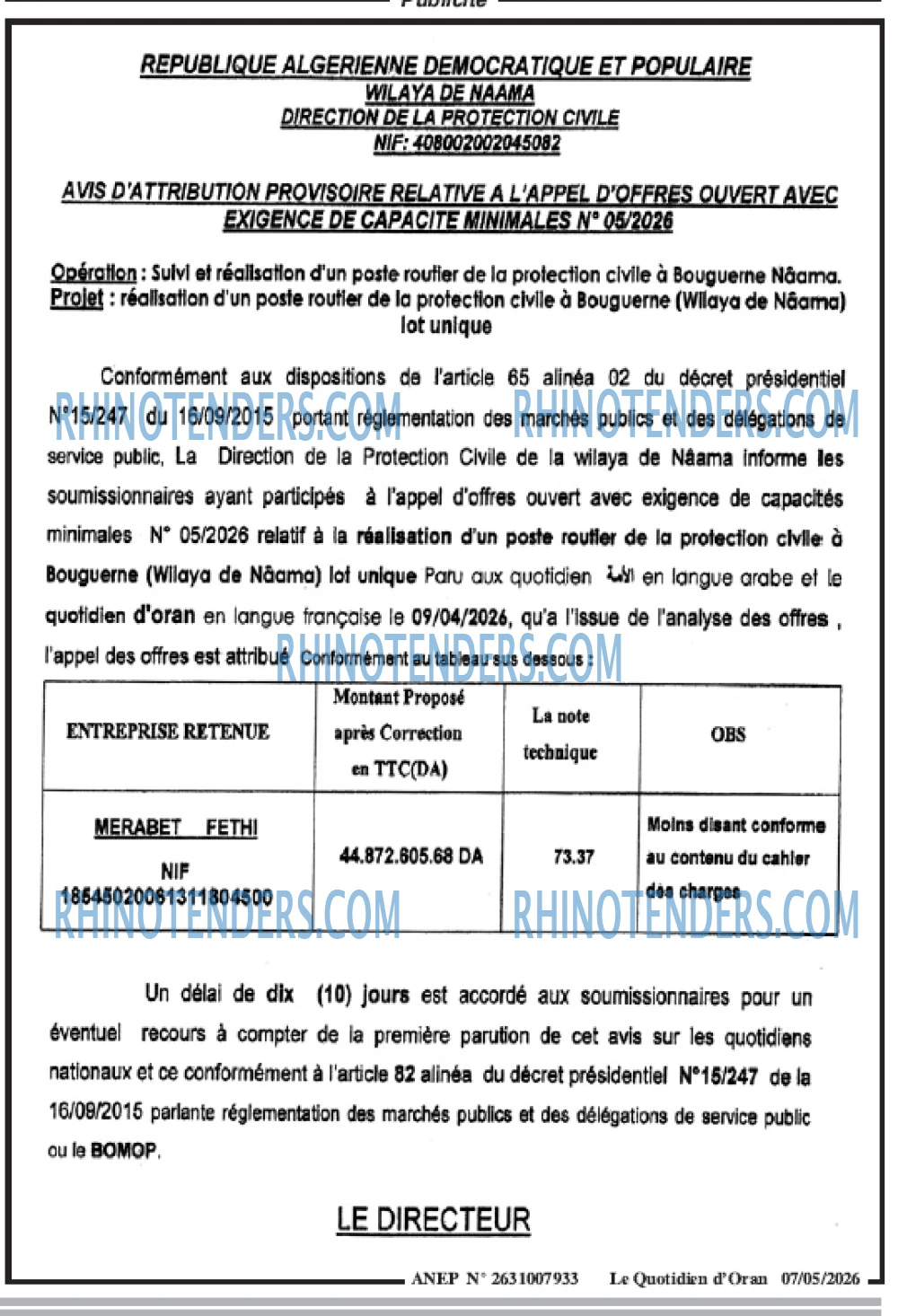 Le Quotidien d'Oran