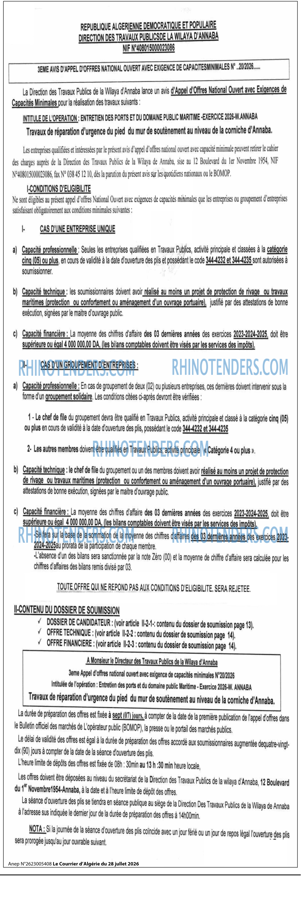 Le Courrier d'Algerie