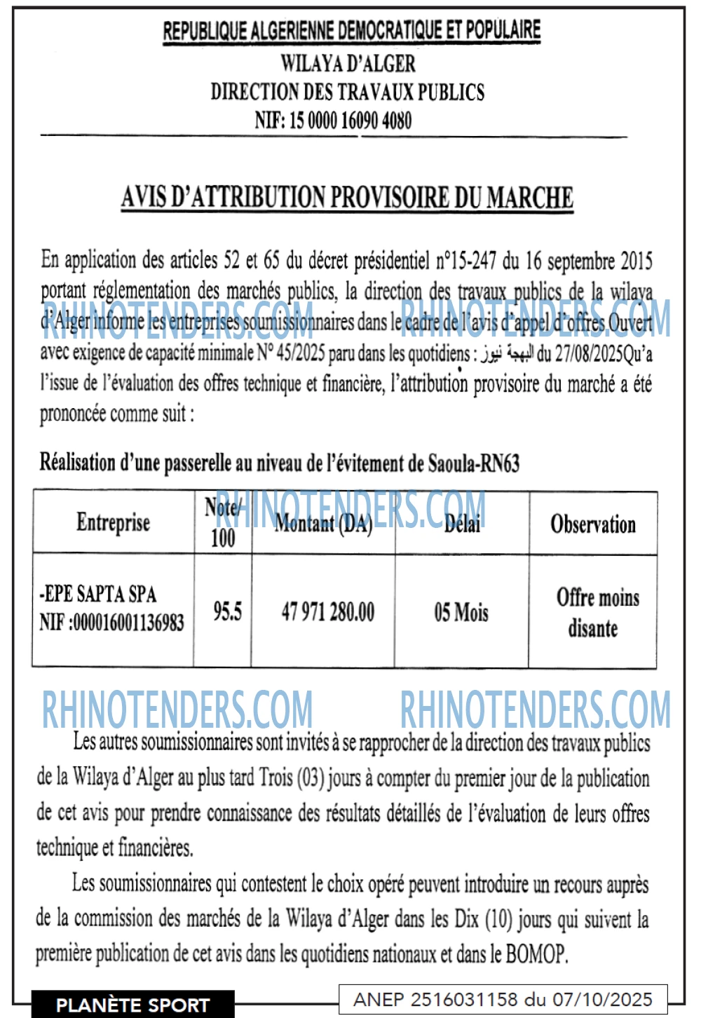 PLANETE SPORT