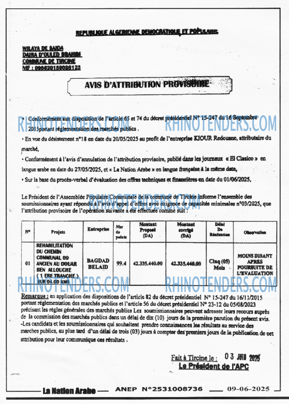 LA NATION ARABE