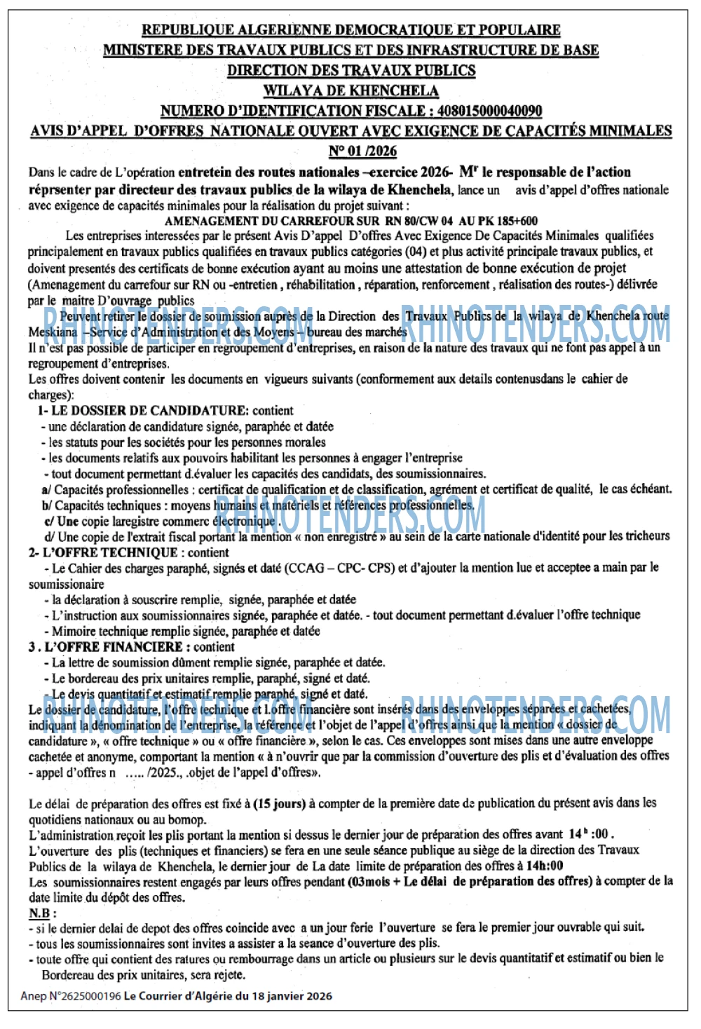 Le Courrier d'Algerie