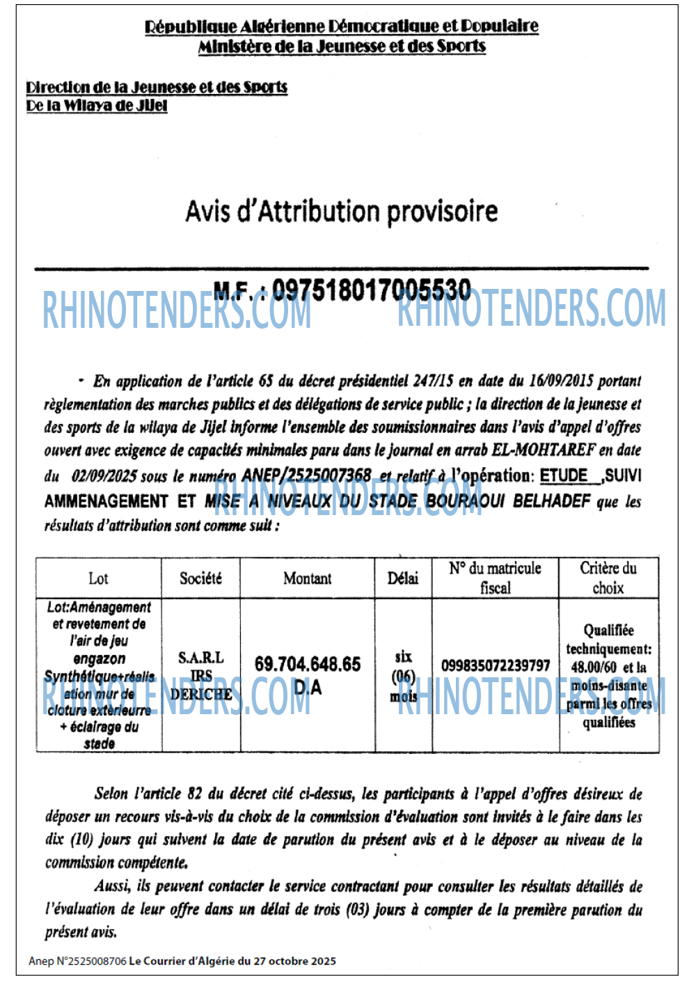 Le Courrier d'Algerie