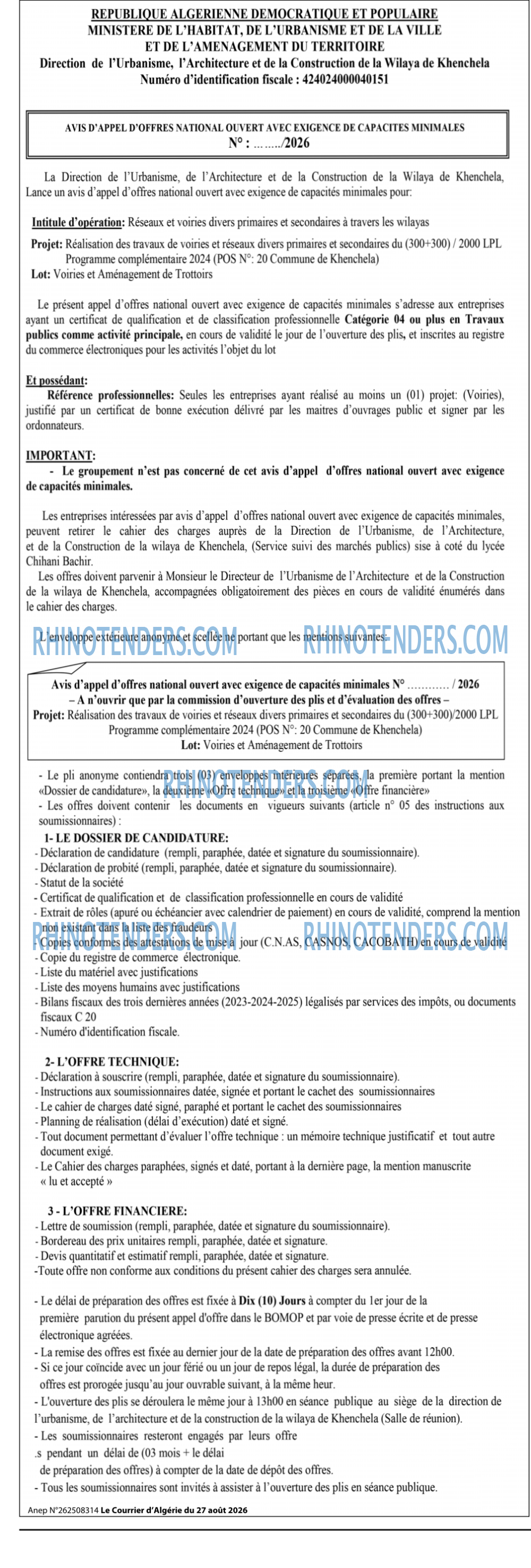 Le Courrier d'Algerie
