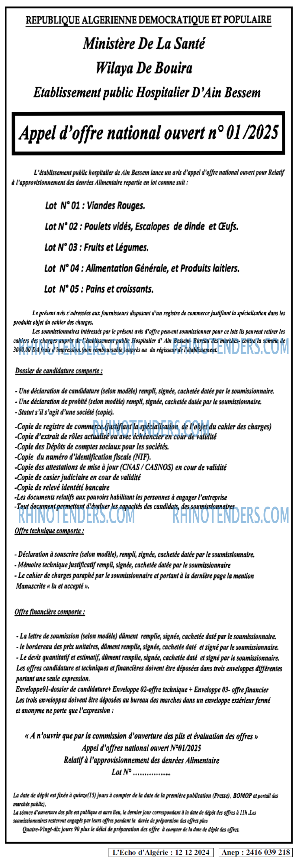 L'ECHO D'ALGERIE