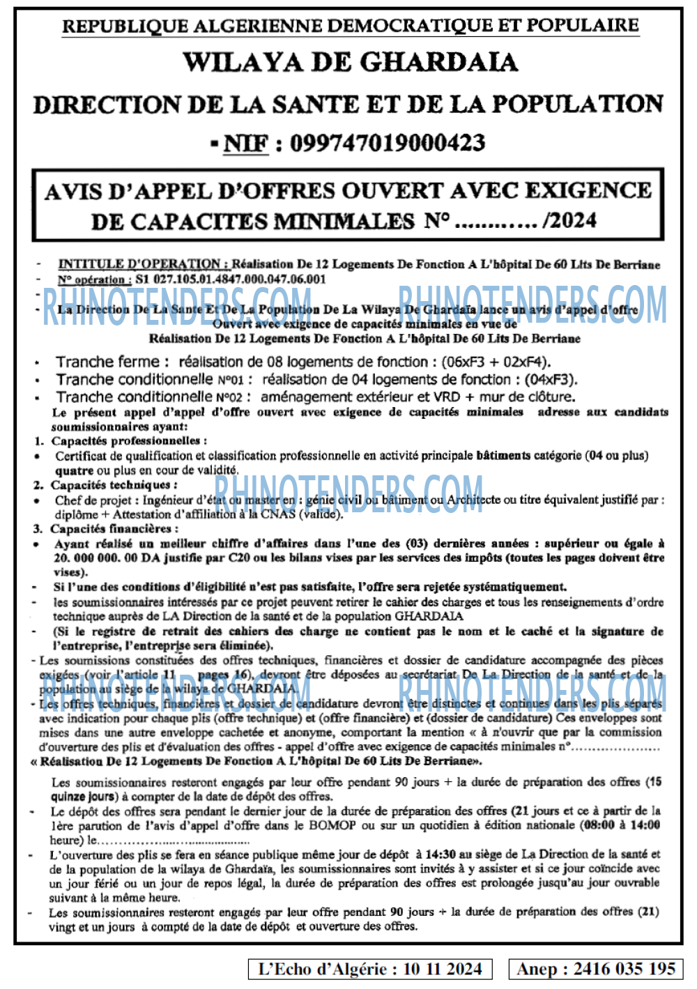 L'ECHO D'ALGERIE