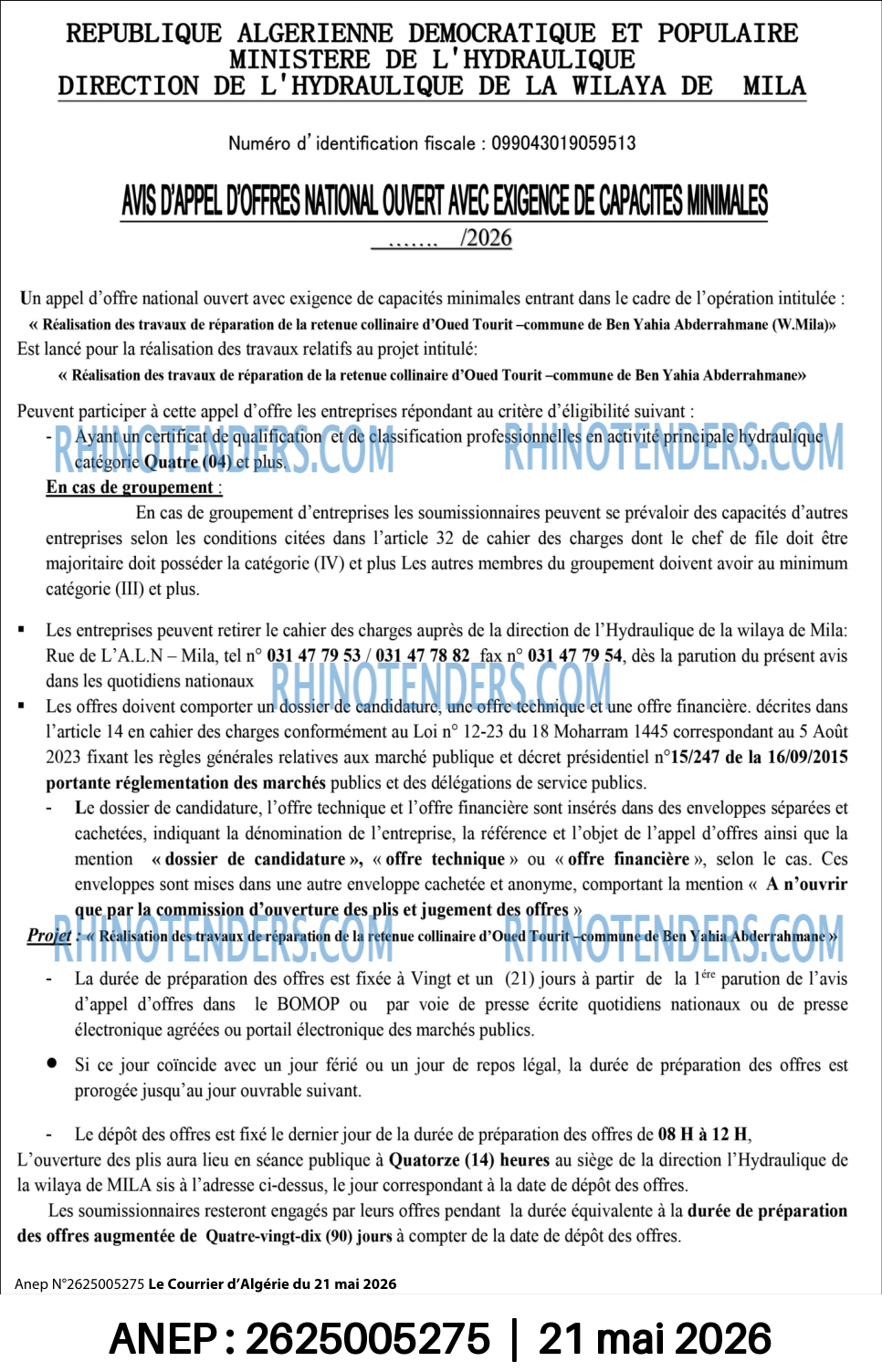 Le Courrier d'Algerie
