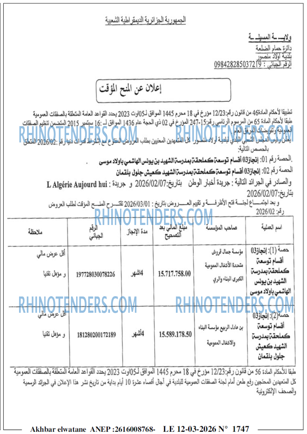 Akhbar Lwatan