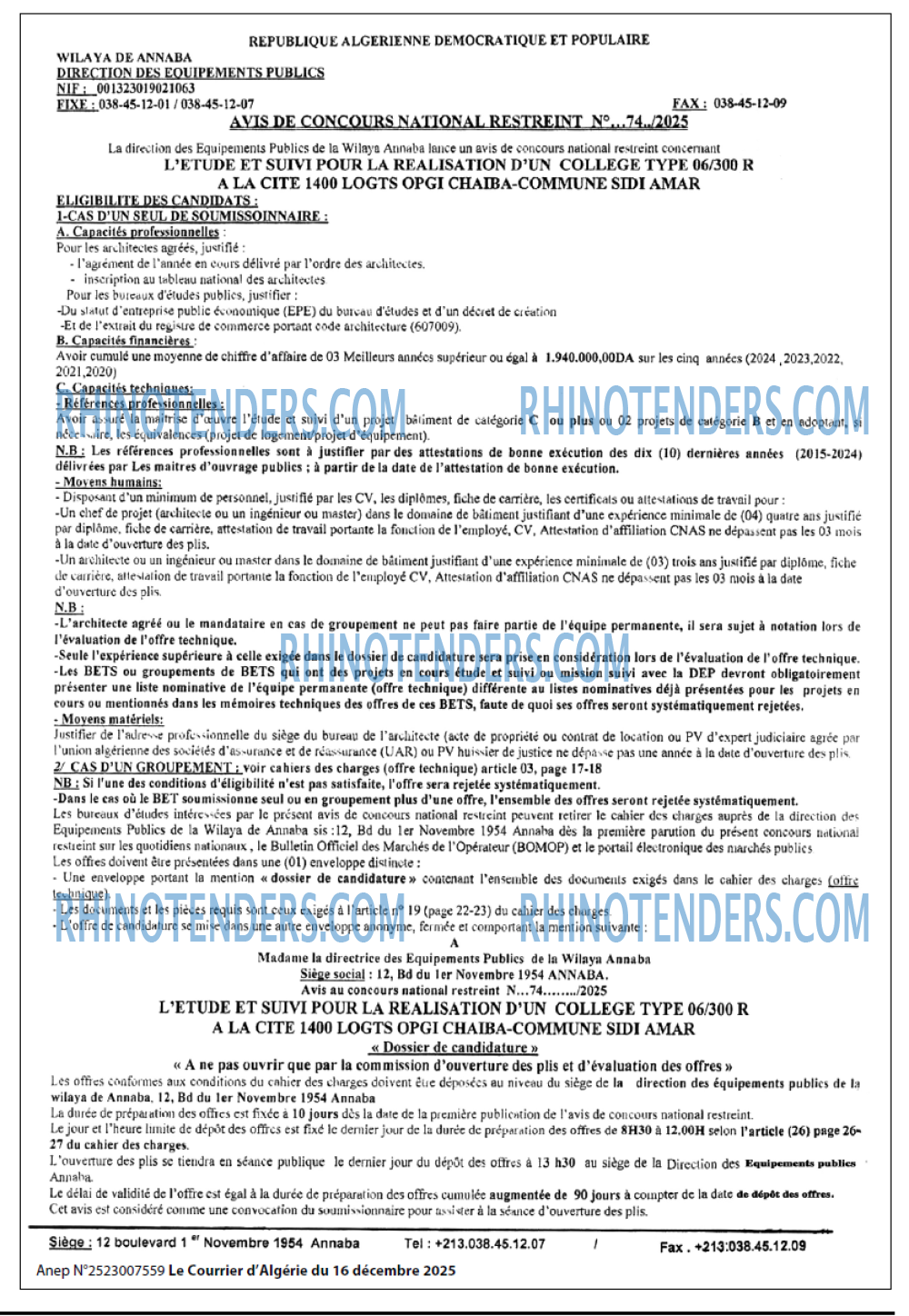 Le Courrier d'Algerie
