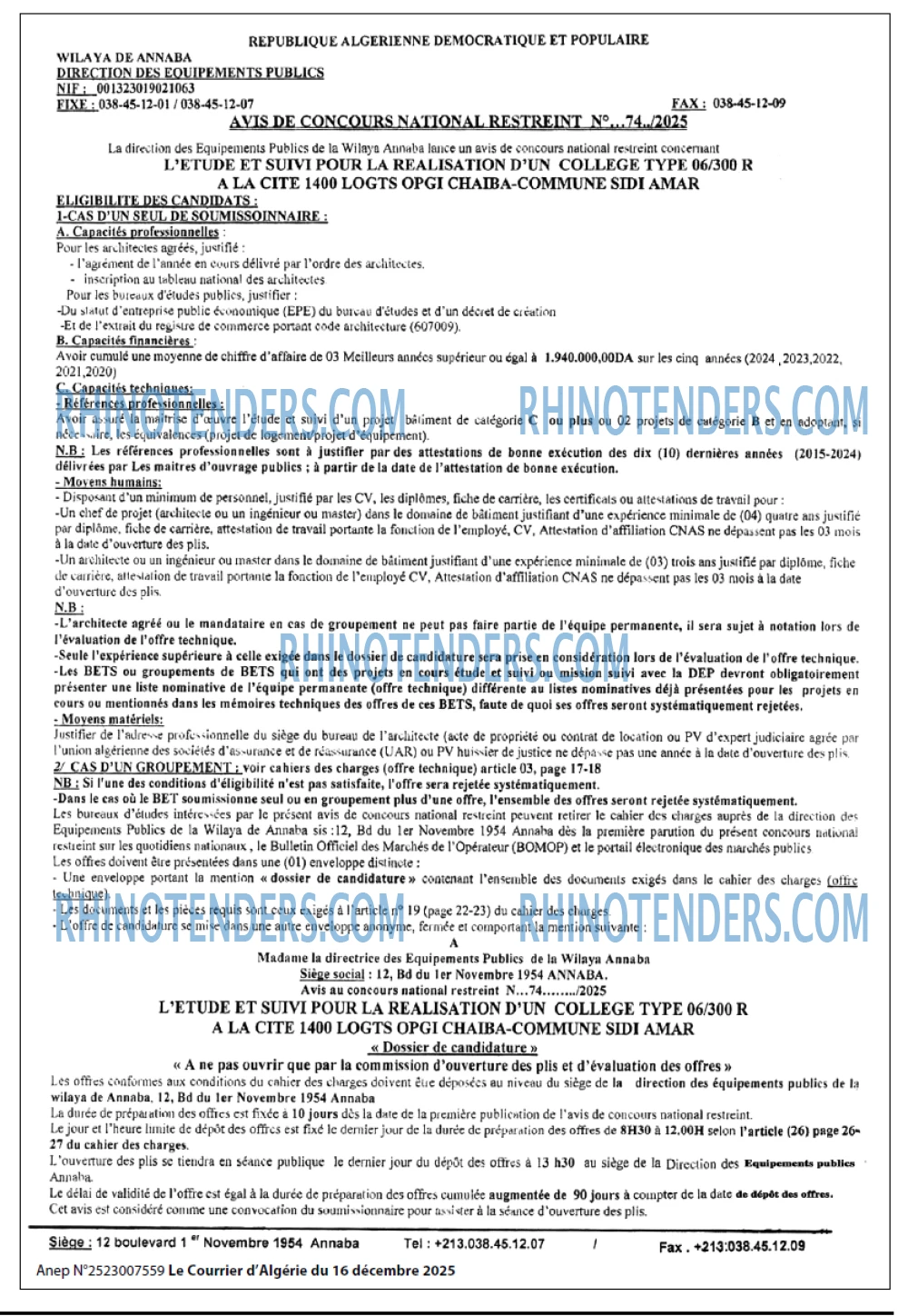 Le Courrier d'Algerie