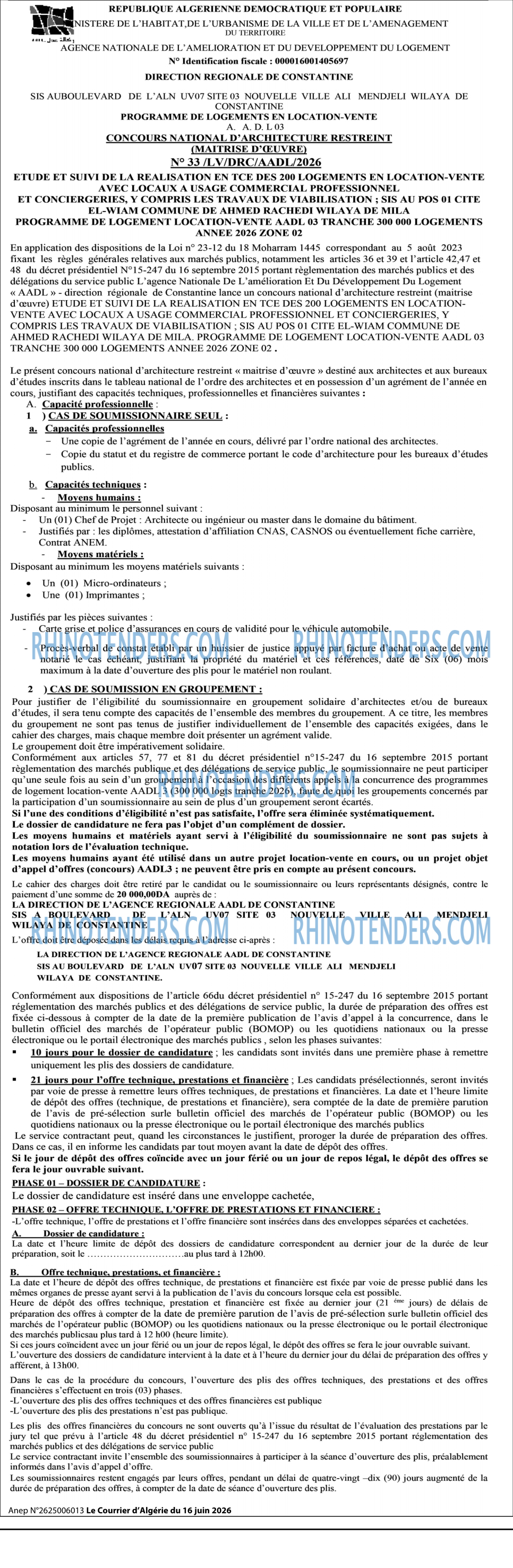 Le Courrier d'Algerie