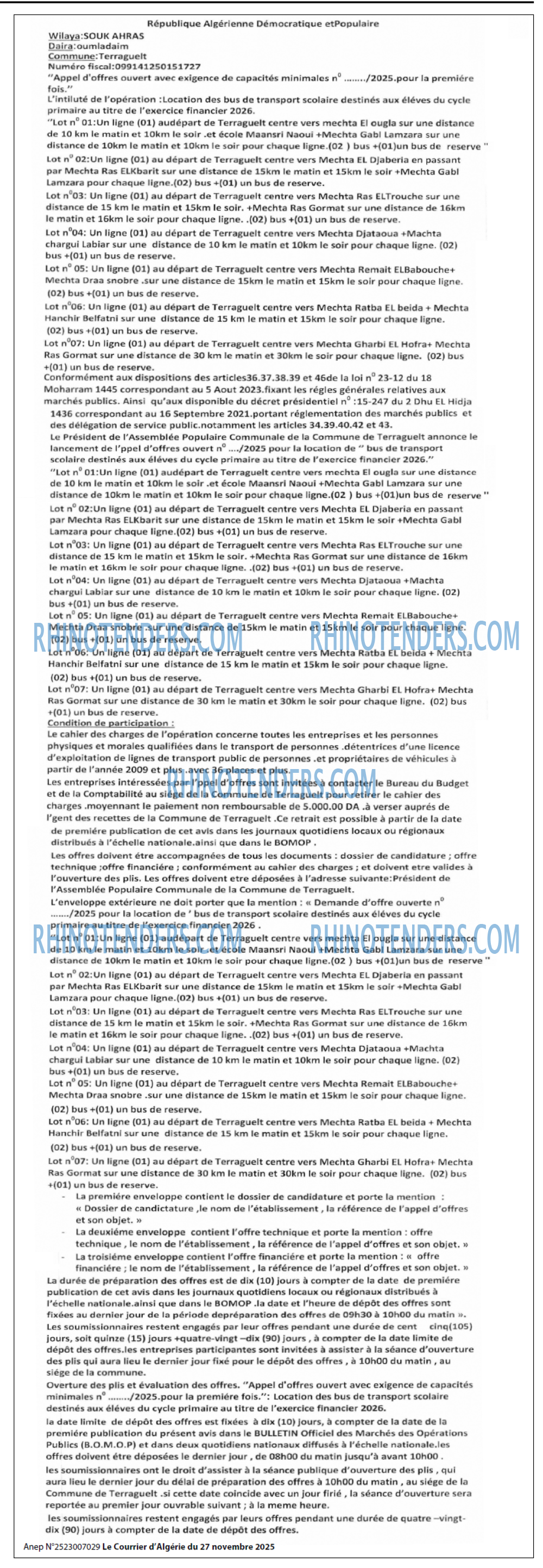 Le Courrier d'Algerie