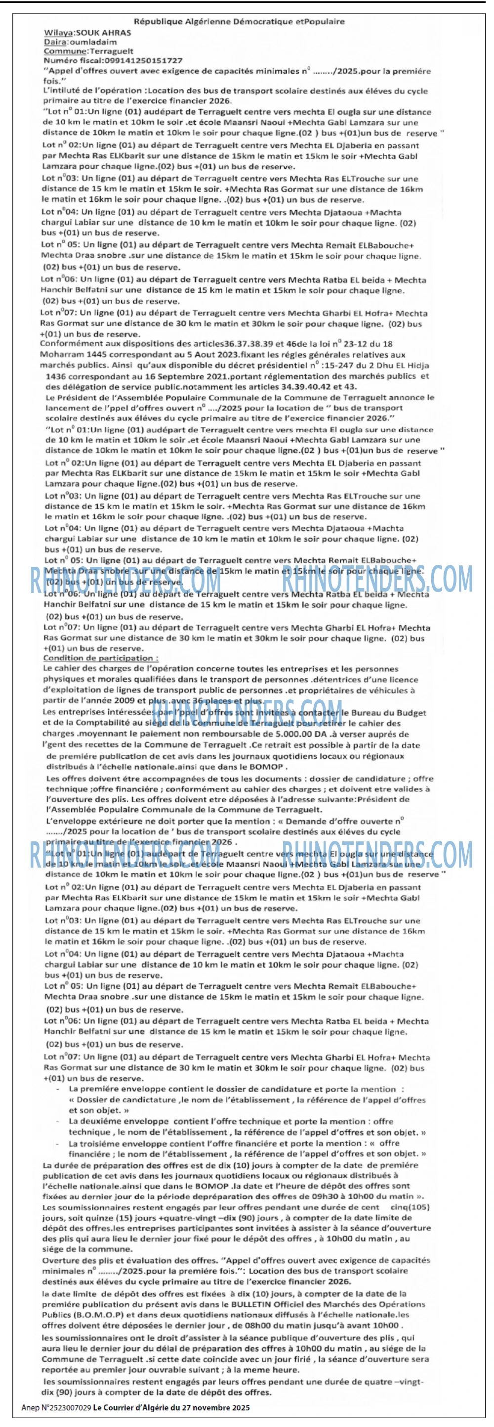 Le Courrier d'Algerie