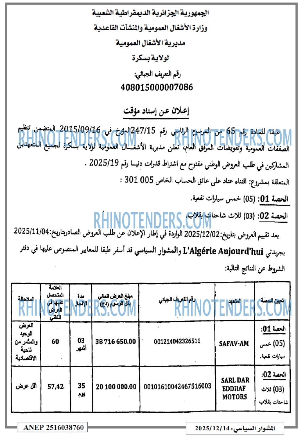 المشوار السياسي