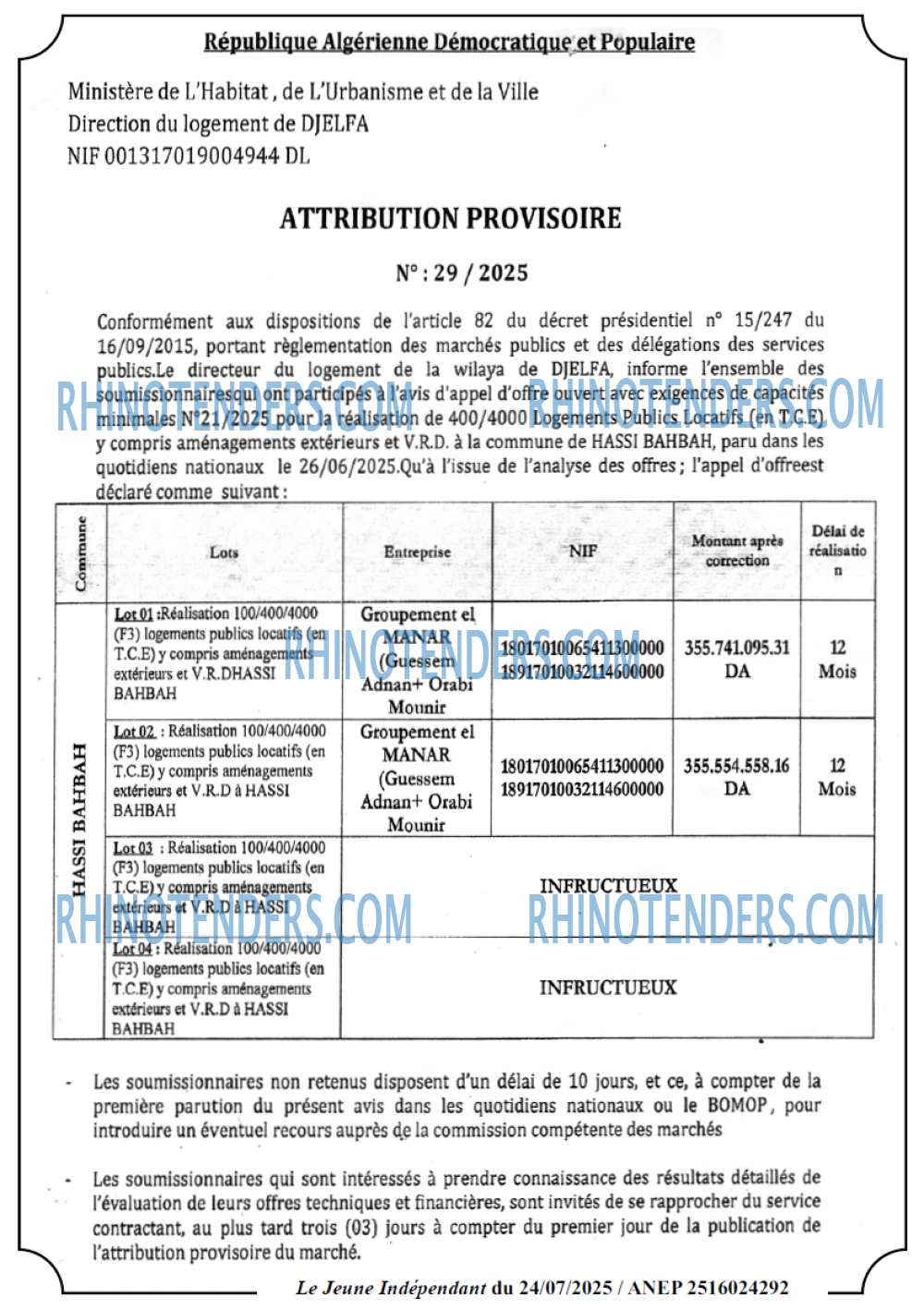 Le jeune indépendant