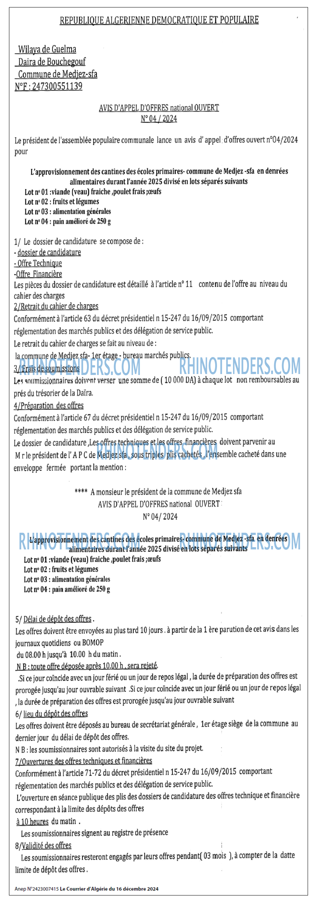 Le Courrier d'Algerie